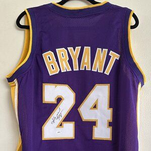 KOBE BRYANT SIGNED LA LAKERS AUTOGRAPHED CUSTOM JERSEY W/COA LOS ANGELES XL  629